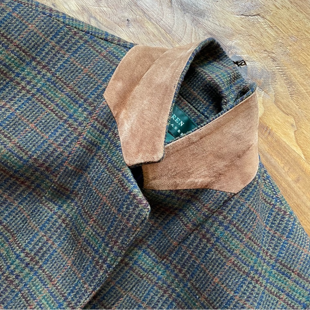 Lauren Ralph Lauren Checkered Blazer - Brown and Blue - Picture 7 of 16